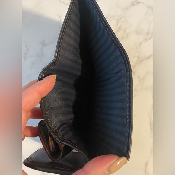 COACH VINTAGE SONOMA BROWN PEBBLE LEATHER COMPACT CLUTCH - Picture 7 of 10